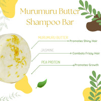 EcoBerry Murumuru Butter Shampoo Bar Enriched with Jasmine For Frizzy Hair, Dry Scalp, Conditions & Strengthens Hair Root, Frizz-free, Organic Ingredients, Sulfate & Paraben free, Vegan 70g