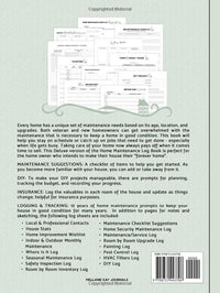 Deluxe Home Maintenance Log Book: Organize, Schedule, Journal, Planner for Home Maintenance, Repairs and Upgrades | 12 Years of Record Keeping, ... Monthly | DIY Projects Inventory Forever Home