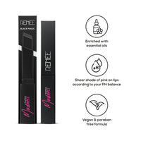 RENEE Bollywood Filter Face Primer 15gm and RENEE Madness Ph Lipstick 3gm - Black Lipstick With Glossy Pink Payoff