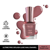 FACESCANADA Ultime Pro Splash Luxe Nail Enamel - Rustic Love (L11), 12ml | Glossy Finish | Quick Drying | Long Lasting | High Shine | Chip Defiant | Even-Finish | Vegan | Non-Toxic | Ethanol-Free