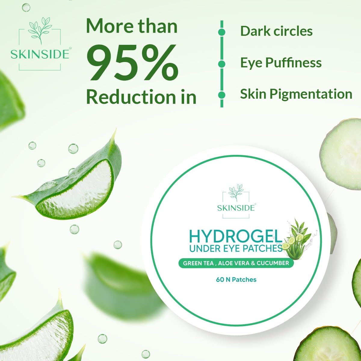 Skinside Under Eye Hydrogel Patches for Dark Circles With Caffeine, Niacinamide & Hyaluronic Acid Serum for Wrinkles & Puffy Eyes by Deep Hydration (28)