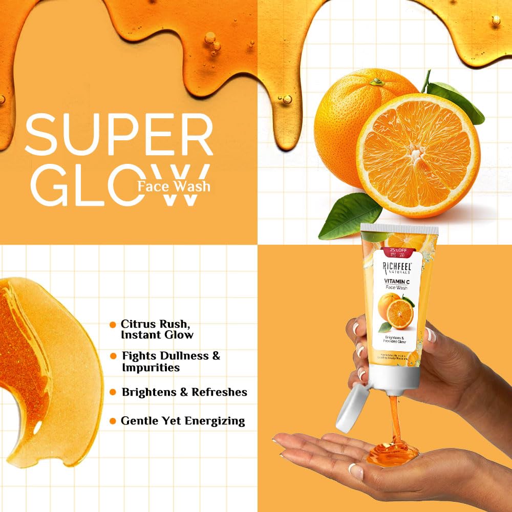 Richfeel Vitamin C Face Wash 100 Gms - 25% Off