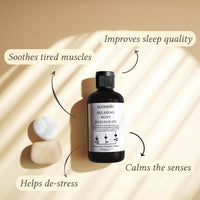 Auravedic Relaxing Body Massage Oil For Full Body Massager For Pain Relief Calming Moisturizer For Dry Skin Face 200 Ml Lavender Eucalyptus Mint Body Oil After Bath For Daily Use