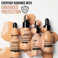 INSIGHT Cosmetics Ultra-Thin Second Skin Long Wear Liquid Matte Foundation For All Skin Types| Waterproof Full Coverage Long Lasting | Light Oil Free Face Makeup| 20Ml(FD28-03), Pack Of 1