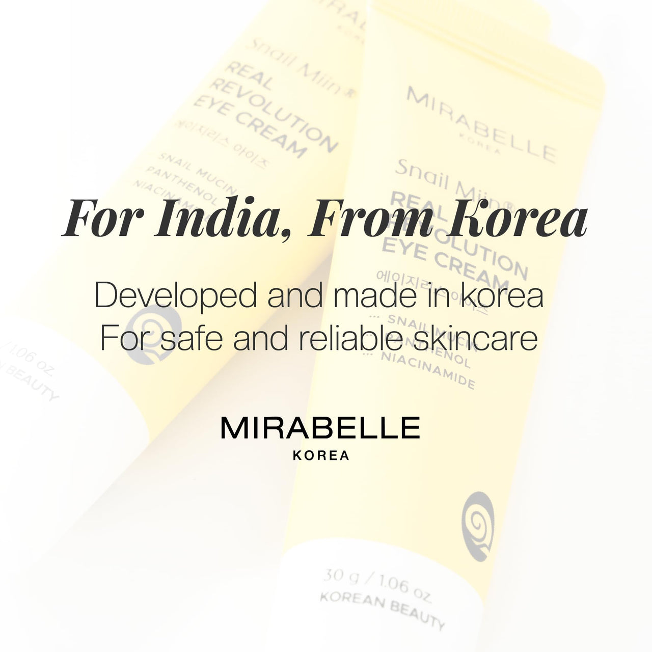 Mirabelle Korea Snail Miin Real Revolution Eye Cream 30g | Reduces Dark Circles, Wrinkles & Fine Lines | Korean Skincare | For Women & Men
