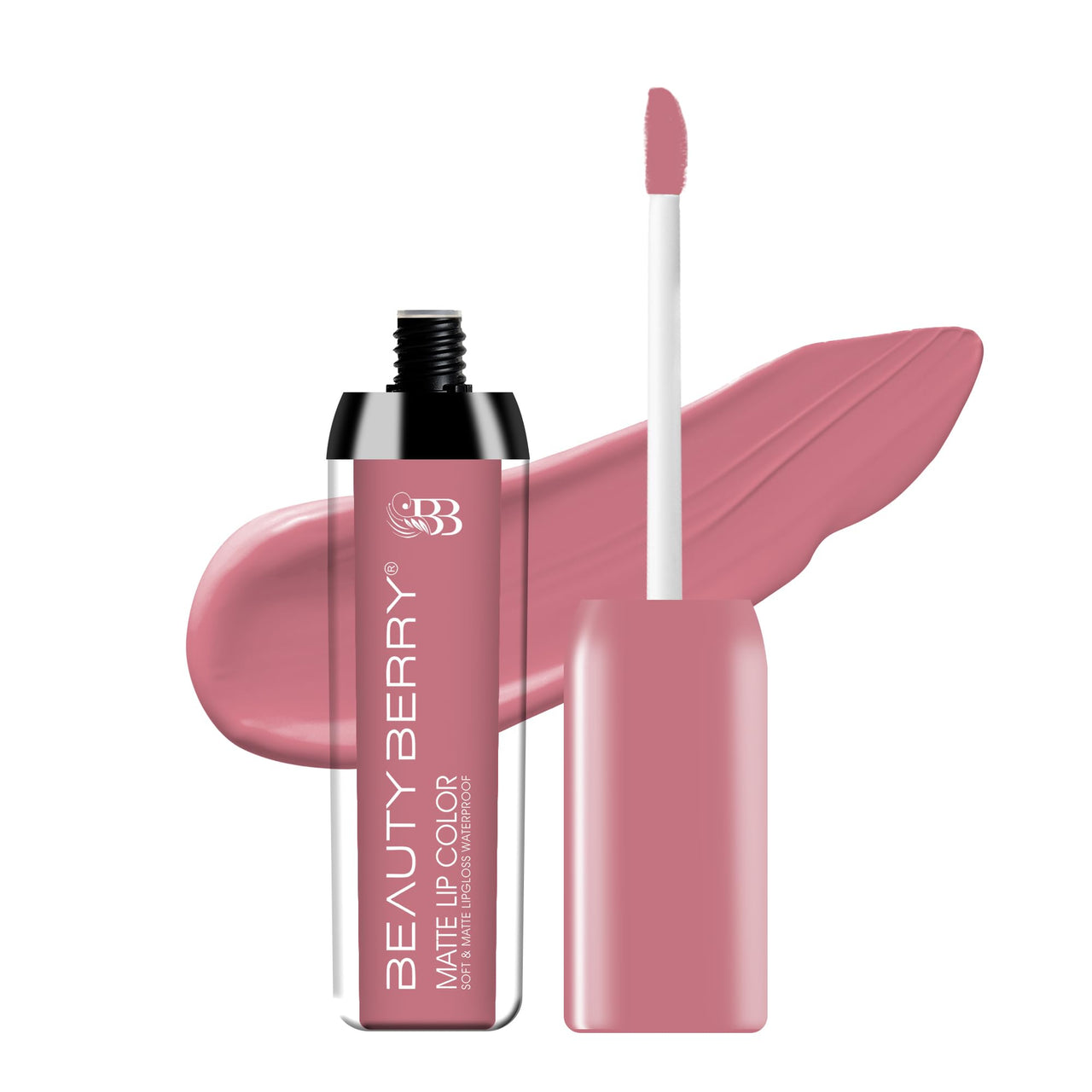 Beauty Berry Soft & Matte Waterproof Liquid Lipstick - Rich Pigment, Long Lasting, Non-Transfer With Vitamin E (My Pink-27, 1)