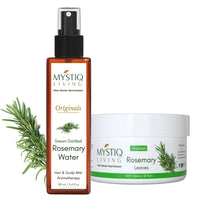 Mystiq Living Rosemary Leaves and Rosemary Water, Hair Spray for Regrowth | 100% Pure, Natural and Organic