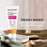 Mancode PH Balanced Post Hair Removal Lotion for Women & Men - 50ml | Reduces Ingrown Hairs, Minimises Brown Spots & Redness | Ideal After Waxing & Hair Removal Cream | Suitable for All Skin Types