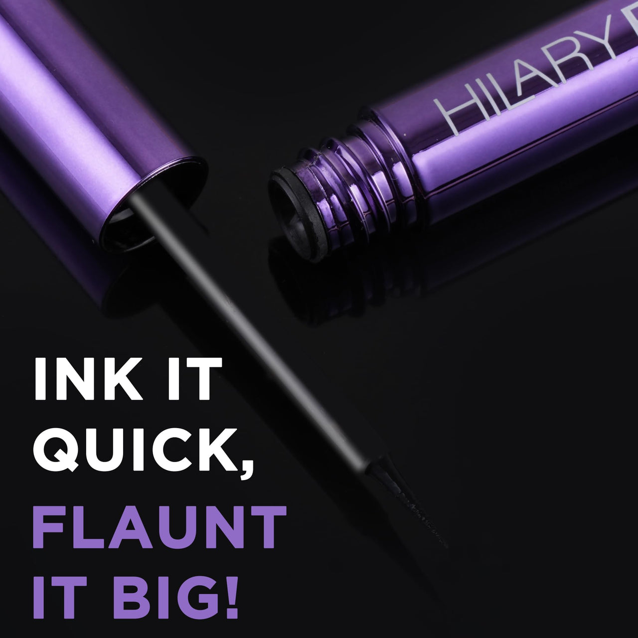 Hilary Rhoda Eye Callin' Liquid Eyeliner | Long Lasting Liquid Eyeliner | Matte & Glossy Finish | Waterproof Formula | 12-Hour Stay | Glides on Flawlessly | 3ml (Shiny | Shade 02)