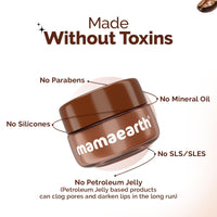 Mamaearth Cocoa Moisture Therapy Lip Balm for Dry & Chapped Lips 15 g|Heals, Brightens|Glossy Finish|Coconut Oil, Cocoa Butter, Vitamin E, Ceramides, Kojic Acid|100% Free of Petroleum Jelly