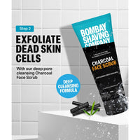 Bombay Shaving Company Valentine's  Day Gift Kit For Men|Activated Charcoal Facial Kit|Charcoal Face Wash, 100 Gm, Charcoal Face Scrub, 100 Gm, Neem & Charcoal Soap, 75Gm, Charcoal Peel Off Mask, 100Gm