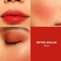 LoveChild Masaba Quench Tint, 3-in-1 Lip, Cheek & Eye Tint, Retro Rouge (Red) Hydrating, Multipurpose Makeup, Lightweight, Blendable Color with Niacinamide & Hyaluronic Acid, 12 g