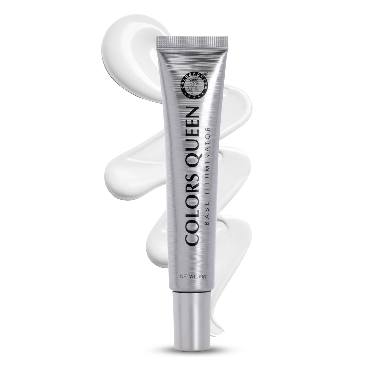 Colors Queen Base Illuminator Highlighter - Silver Pink, 30g | Long Lasting Lightweight Highlighter with Luminous Finish | Liquid Highlighter for Face Makeup Infused with Shea Butter & Niacinamide