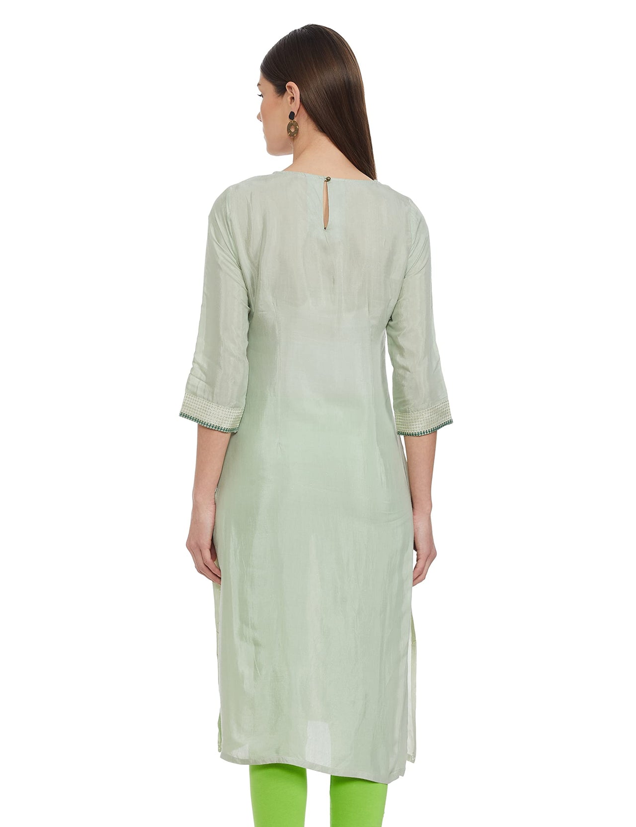 W for Woman Women's  Viscose Straight Kurta