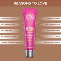 Lotus Herbals Make-up Xpress Glow 10 in 1 SPF 25 Daily Beauty Cream (Royal Pearl, 30g)
