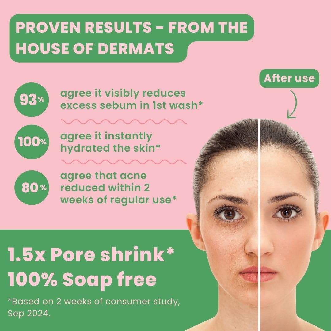 Peach and Musk Refreshing Oil Control Facewash, 2% Salicylic Acid with Ginseng, Controls Oil and Reduces Acne, Sulphate & Parabens Free, Soap Free Face Wash - 100gm