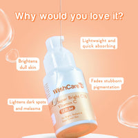 WishCare Super Bright Vitamin C Face Serum and Vitamin C Pure Glow Milk Sunscreen with SPF 50 PA+++(30ml + 50ml)