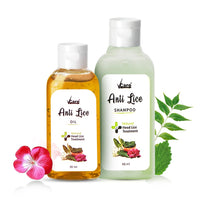 Vcare Anti Lice Shampoo and Oil Combo (Pack of 2), Removes Lice and Nits | Lice Treatment | Head Lice | Lice Egg Removal- 90ml