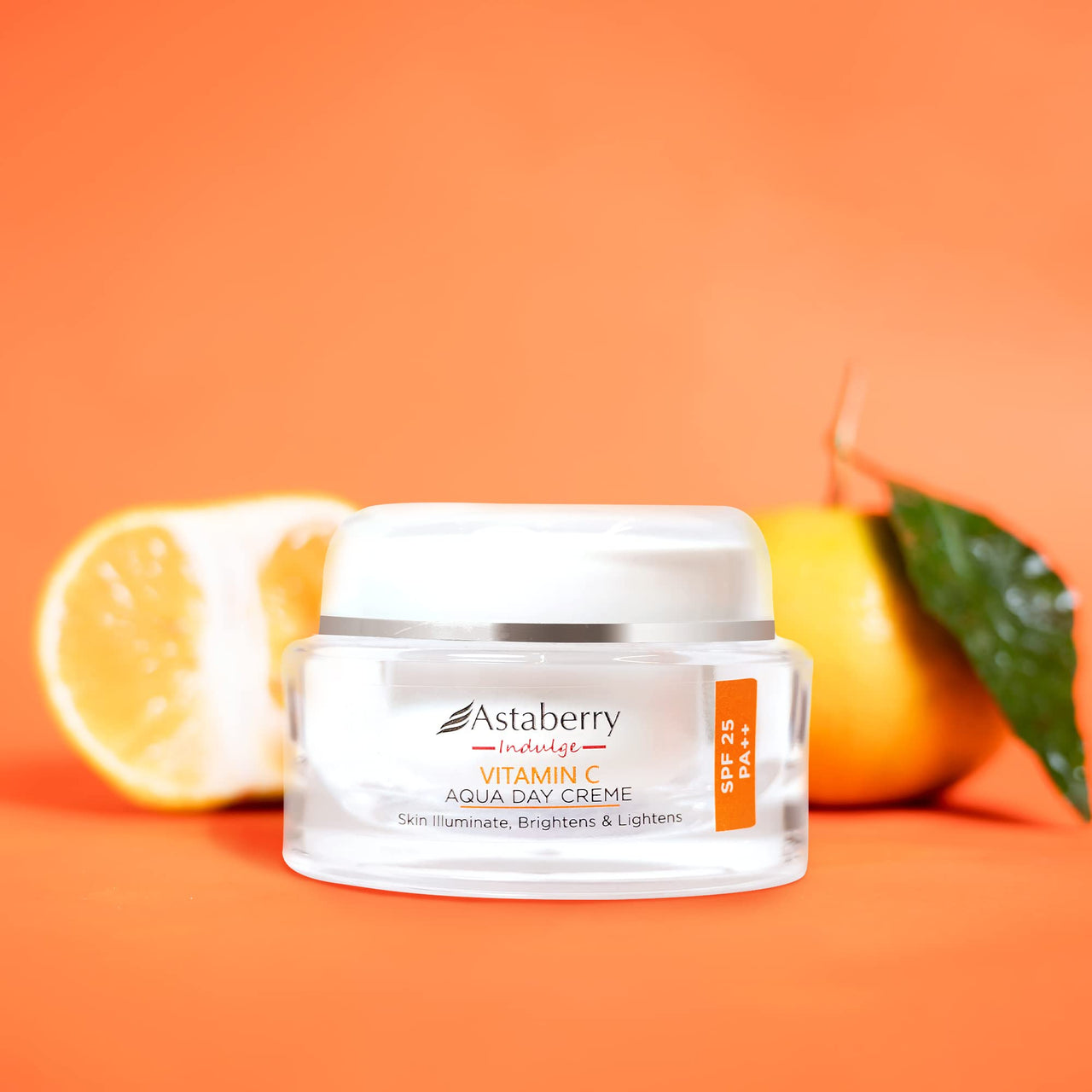 ASTABERRY Indulge Vitamin C Day Cream With SPF 25 For Glowing Skin | Reduces Acne | Protects From UV Damage | Reduces Dark Spots & Blemishes - 50 G