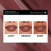 SOKU Always Kissable Long-Lasting Matte Liquid Lipsticks for Women Waterproof, Smudge-Proof | Lightweight Vegan Formula with Vitamin E | Smooth Application, Rich Colour (Butter Nut 01) - 4.5 ml