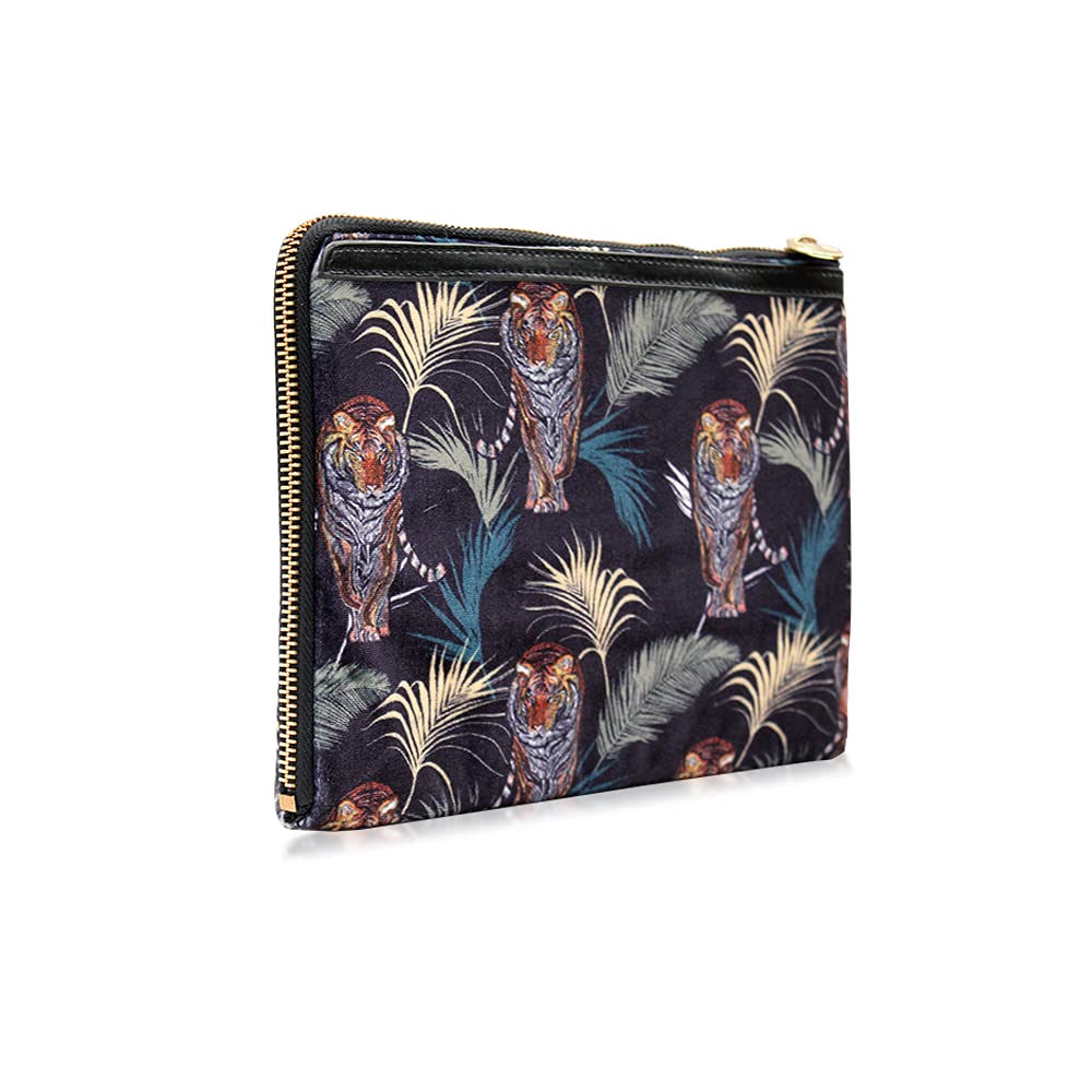 Colorbar Safari Small Flat Pouch II Large Main Compartment with Flexible Strap to Securely Hold Documents/Device II Outer Material Velvet Polyester II Inner Material Polyester