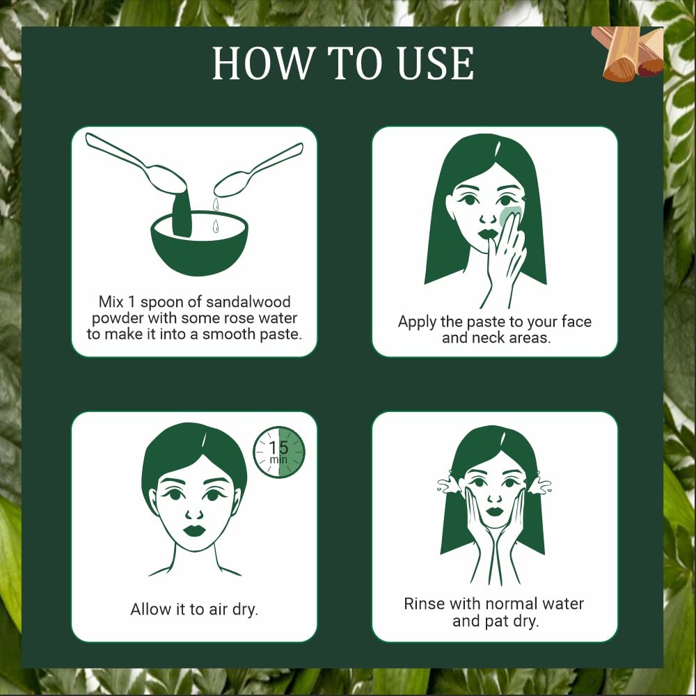 INDUS VALLEY Neem Leaf Powder | Organic Azadirachta indica With Sandalwood Face Pack Powder- 100% Organic, Natural And Pure For Skin And Hair Care (100g+200g=300g)