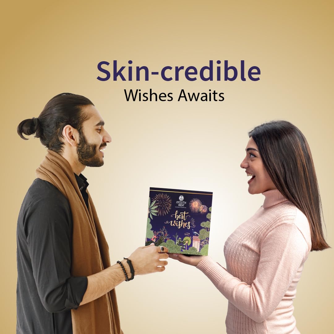 Ayouthveda Best Wishes Gift Hamper For Family & Friends | Luxury Combo Kit for All Occasions | Personal care Essential | Pack of 6 | New Year Special Gift