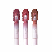 LAMIOR Blurry Fudgy Lip Tint - Combo of 3, Shade - Bitter Sweet | Ultra Velvety Matte | Transfer Proof & Hydrating Formula | Long-Lasting Lip Tint with Cushion Applicator | Vegan & Cruelty-Free