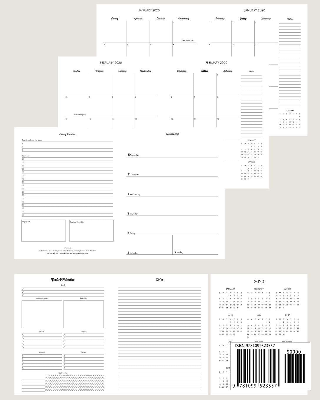 Christian Planner: With God all things are Possible Matthew 19:26, Monthly & Weekly, 12 Month Book with Grid Overview, Organizer Calendar with Weekly ... January - December 2021, Large Size 8x10)