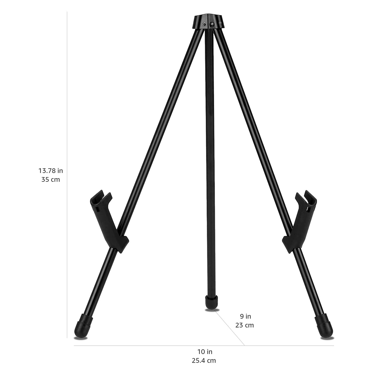 Basics Tabletop Instant Easel, Black Steel Table Top Easels for Display, Adjustable & Portable Tripod for Paintings, Signs, Posters