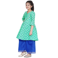 Bitiya By Bhama Girl's  Cotton Blend Kurta & Palazzo