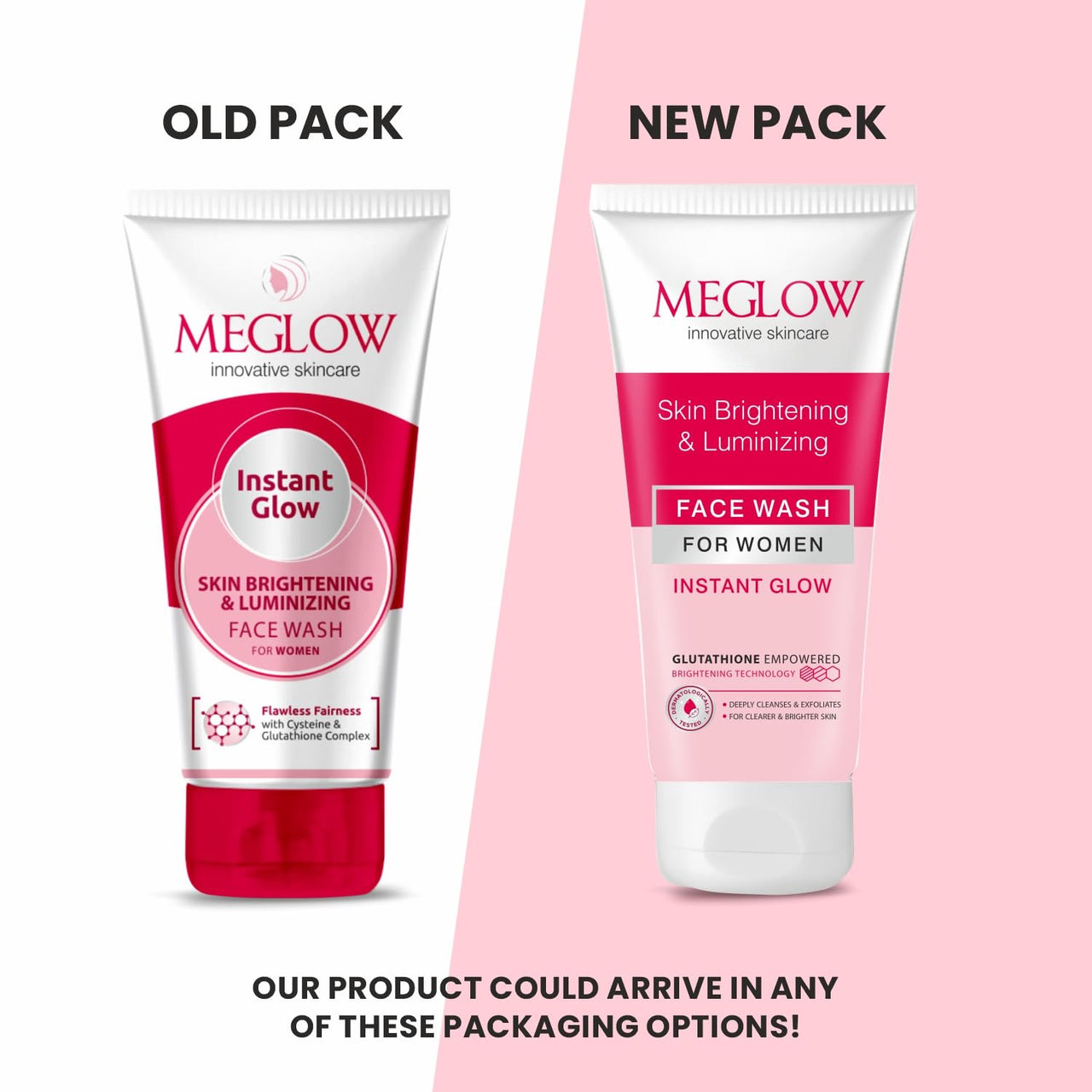 Meglow Men & Women Skin care Combo Pack of 4- Men & Women Skin brigehtening Cream 30g Each|Men's & Women's Instant glow Facewash 70g Each |For Smooth, Clean & Radiant Skin
