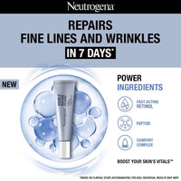 Neutrogena Visible Repair Retinol Day & Night Eye Cream | Boosts Collagen for Anti-Ageing | Reduces Dark Circles, Wrinkles & Fine Lines | 15g