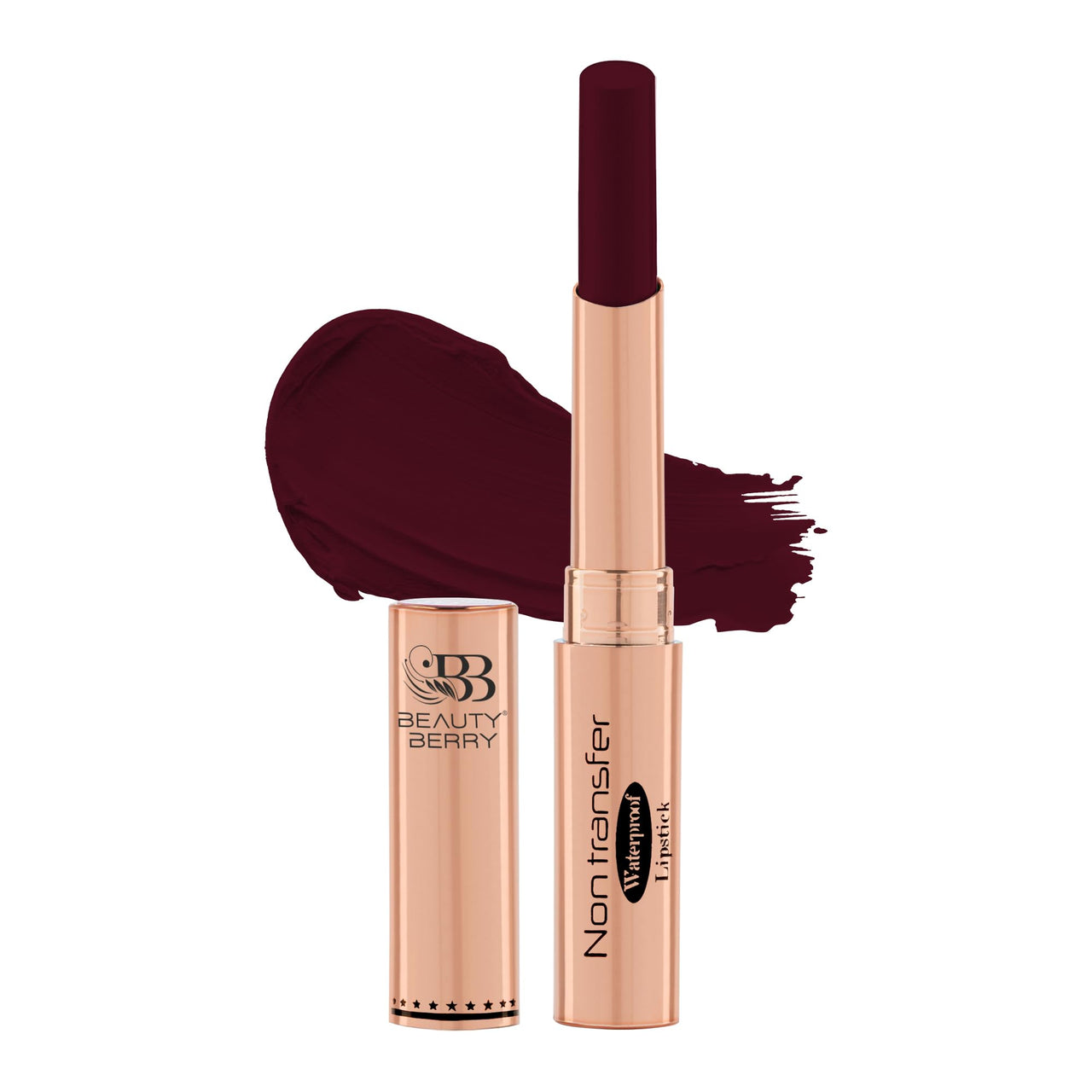 Beauty Berry Non Transfer Waterproof Lipstick, Long Lasting Smudge Proof Highly Pigmented Shades, (WINE-14, 1)