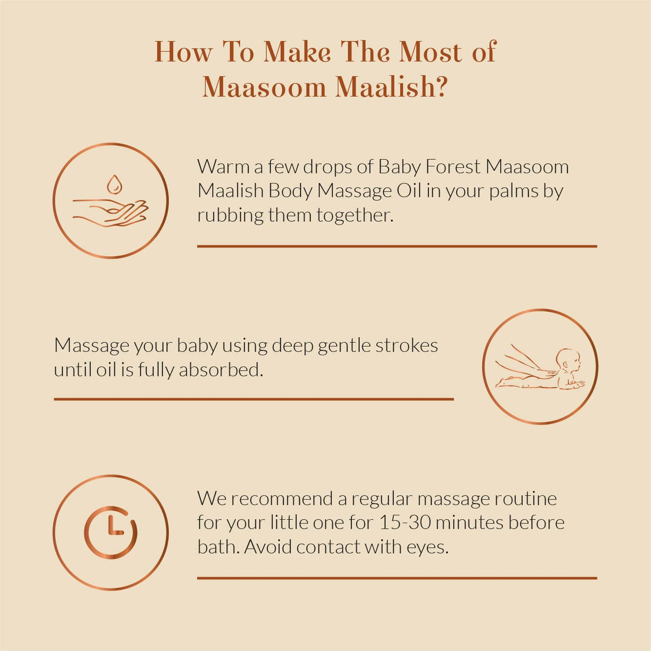 Baby Forest Maasoom Maalish Baby Body Massage Oil | Ayurvedic Baby Massage Oil for Kids | Derma Safe | Cruelty-Free | Vegan | 200 ML