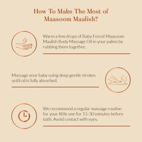 Baby Forest Maasoom Maalish Baby Body Massage Oil | Ayurvedic Baby Massage Oil for Kids | Derma Safe | Cruelty-Free | Vegan | 200 ML