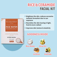 Glamveda Rice & Ceramide Combo For Dry, Sensitive ( Facial Kit + Peel Off Mask )