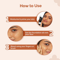 The Derma Co . 1% Hyaluronic Hydrating High Coverage Luminous Foundation Cream With Spf 40 Pa+++ For 12 Hour Long Stay 12 Hour Oil Control For All Skin Types & Even Skin 18Ml (02 Nude, 18Ml), 2 Count