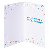 American Greetings Half-Birthday Card (All My Heart) Lettering with Sprinkles