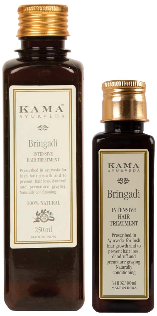 Kama Ayurveda Bringadi Intensive Hair Treatment Oil, 8.4 Fl Oz & Kama Ayurveda Bringadi Intensive Hair Treatment, 100ml