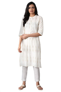 W for Woman Women's  Rayon Regular Kurta