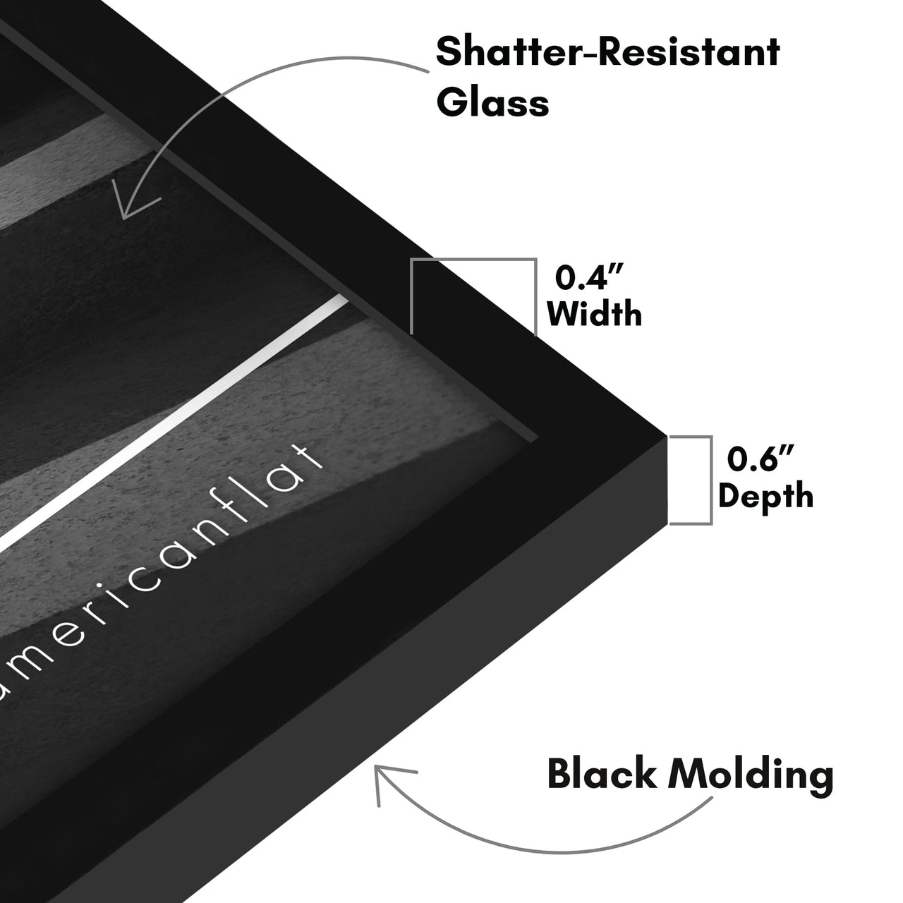 Americanflat 8x20 Picture Frame in Black - Thin Border Photo Frame with Polished Plexiglass - Wall Picture Frame with Hanging Hardware Included for Horizontal or Vertical Display Format