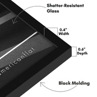 Americanflat 8x20 Picture Frame in Black - Thin Border Photo Frame with Polished Plexiglass - Wall Picture Frame with Hanging Hardware Included for Horizontal or Vertical Display Format