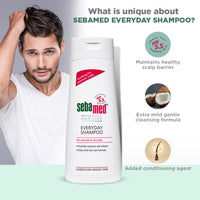 Sebamed Everyday Shampoo |pH 5.5|Soothing for sensitive scalp| Normal to Dry scalp | Dermatologically & clinically tested | 200ml (Pack of 2)