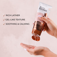 Just Herbs Organic Wild Indian Rose Refreshing Body Wash Gel for Men & Women, Cleanses, exfoliates and Paraben Free - 200 ml