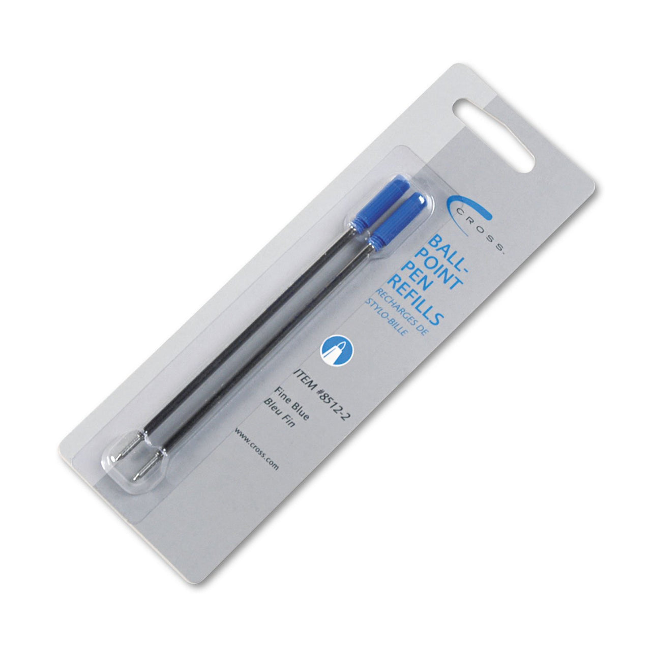 Cross Universal Ballpoint Pen Refill, Fine Point, Blue, 2-Pack (8512-2)