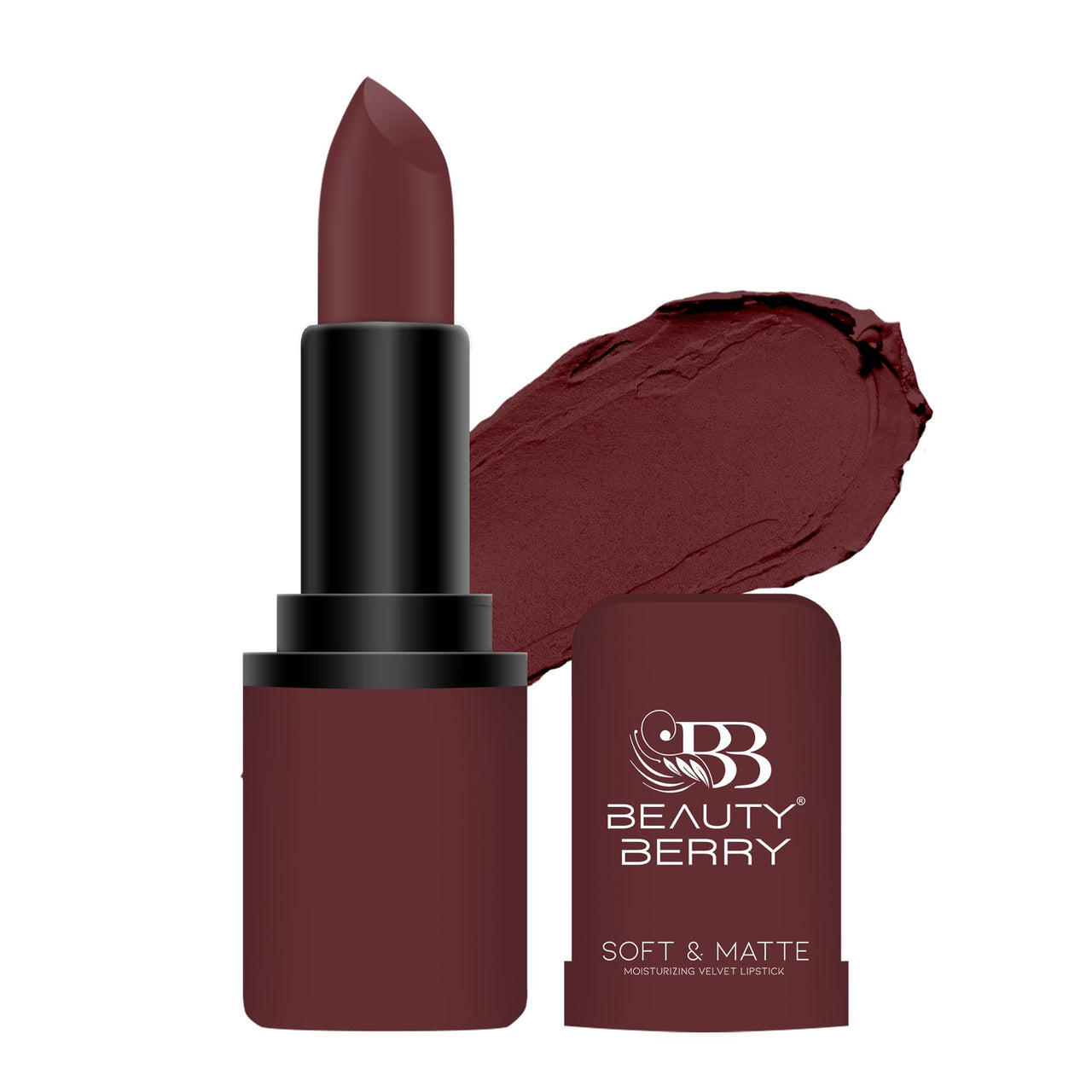Beauty Berry Soft & Matte Moisturizing Velvet Lipstick For Women - Long-Lasting, Hydrating, High-Pigment Color. (Shade 21)