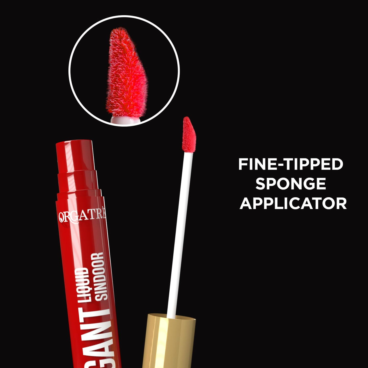 Orgatre Elegant Liquid Sindoor Red 4.5ml – Long-Lasting, Smudge-Proof & Skin-Friendly | Ideal for Regular Wear, Weddings, Festivals & Traditional Ceremonies