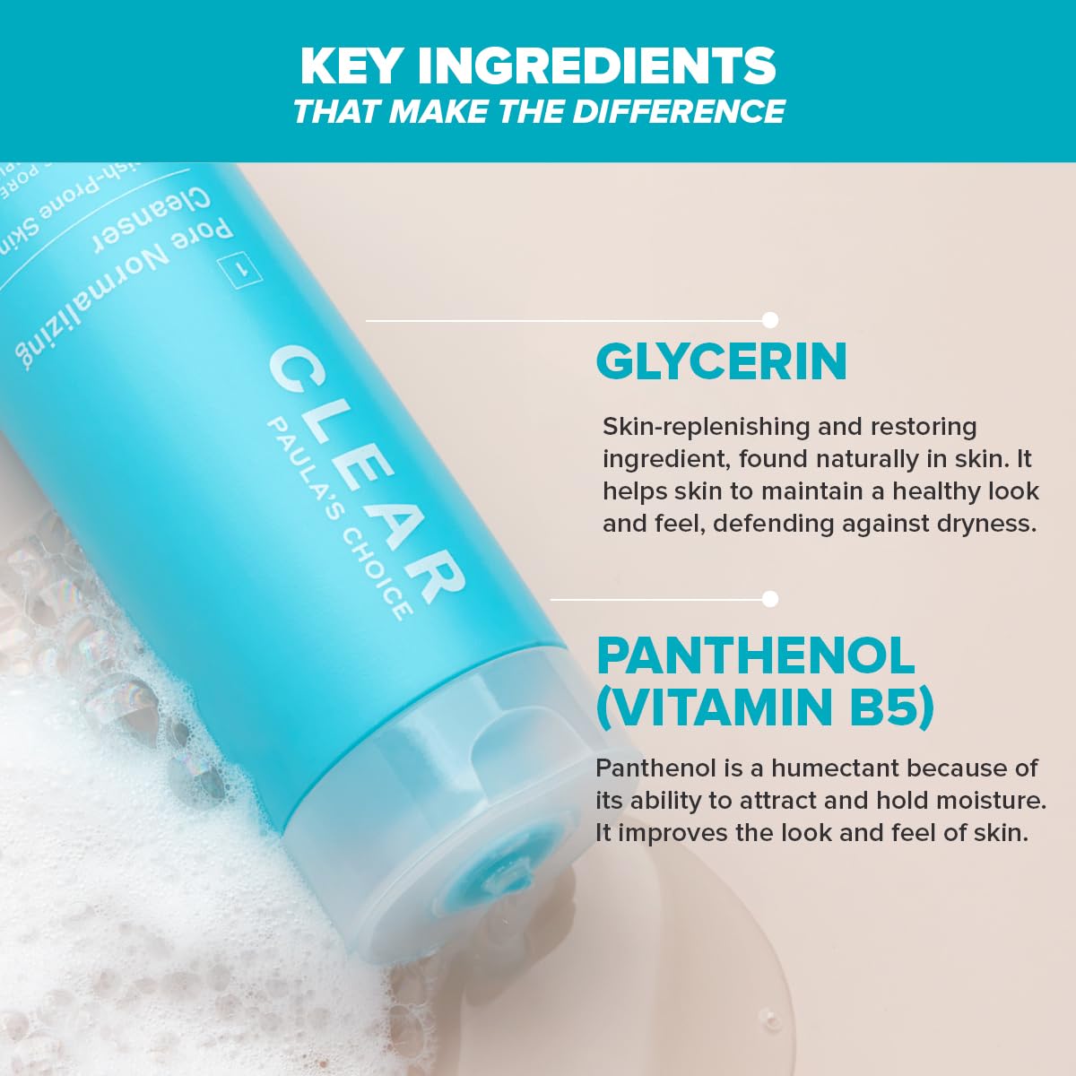 Paula's Choice CLEAR Pore Normalizing Cleanser, Salicylic Acid Acne Face Wash, Redness & Blackheads, 177 ml