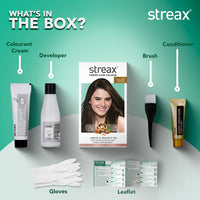 Streax Permanent Hair Colour, 100% Grey coverage, Infused with Argan and Walnut Oil, Long Lasting Cream Hair Colour for Women, Brown Hair Colour, 4.3 Golden Brown, 120 ml, Pack of 1
